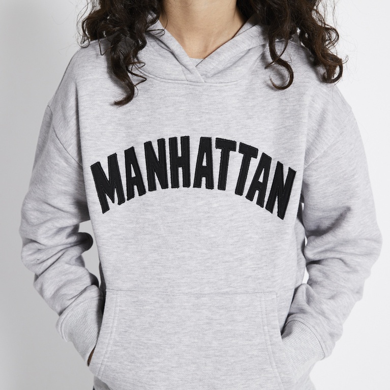 Printed hoodie "Jordon" Grey melange 4